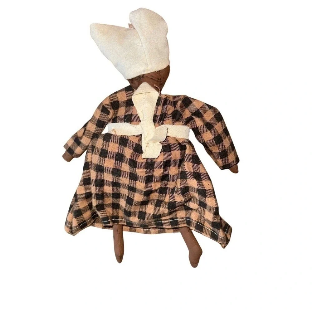 Krista Harris Signed Folk Art Cloth Rag Doll Girl Painted Face Vintage‎ 2008